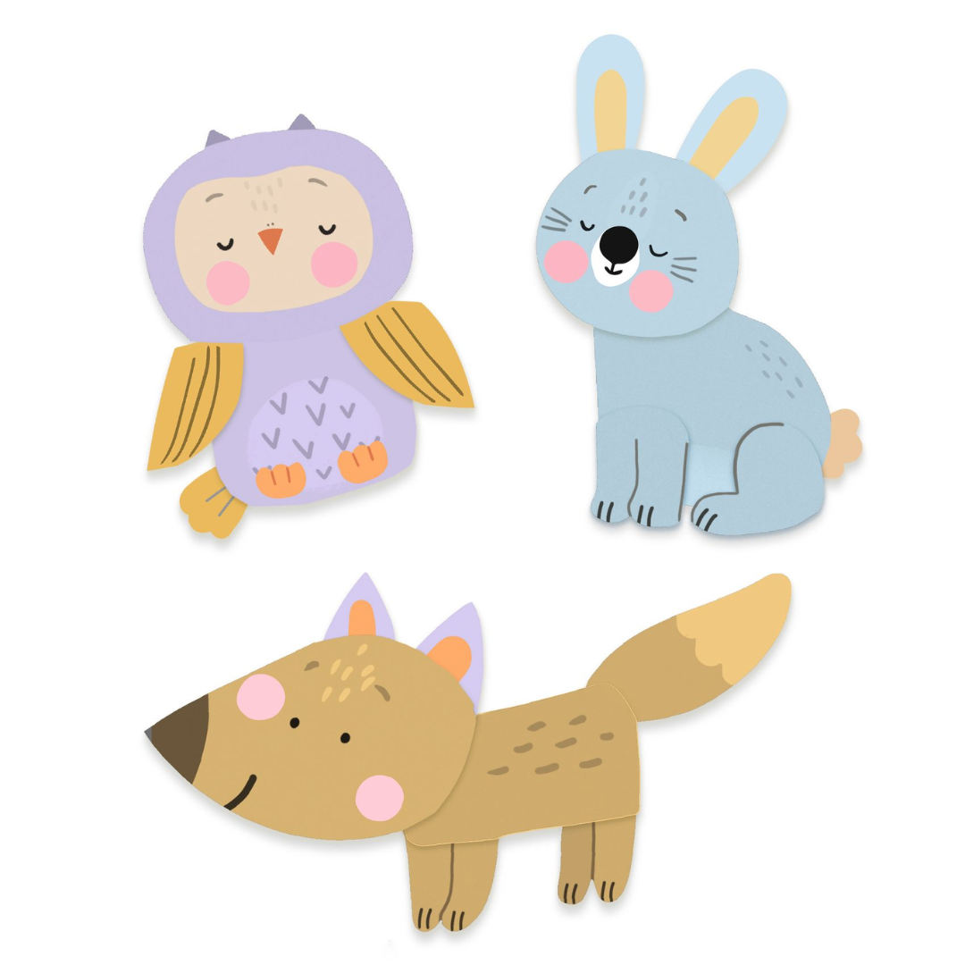 Djeco ujjfestékek matricákkal - 4 állatos mintával