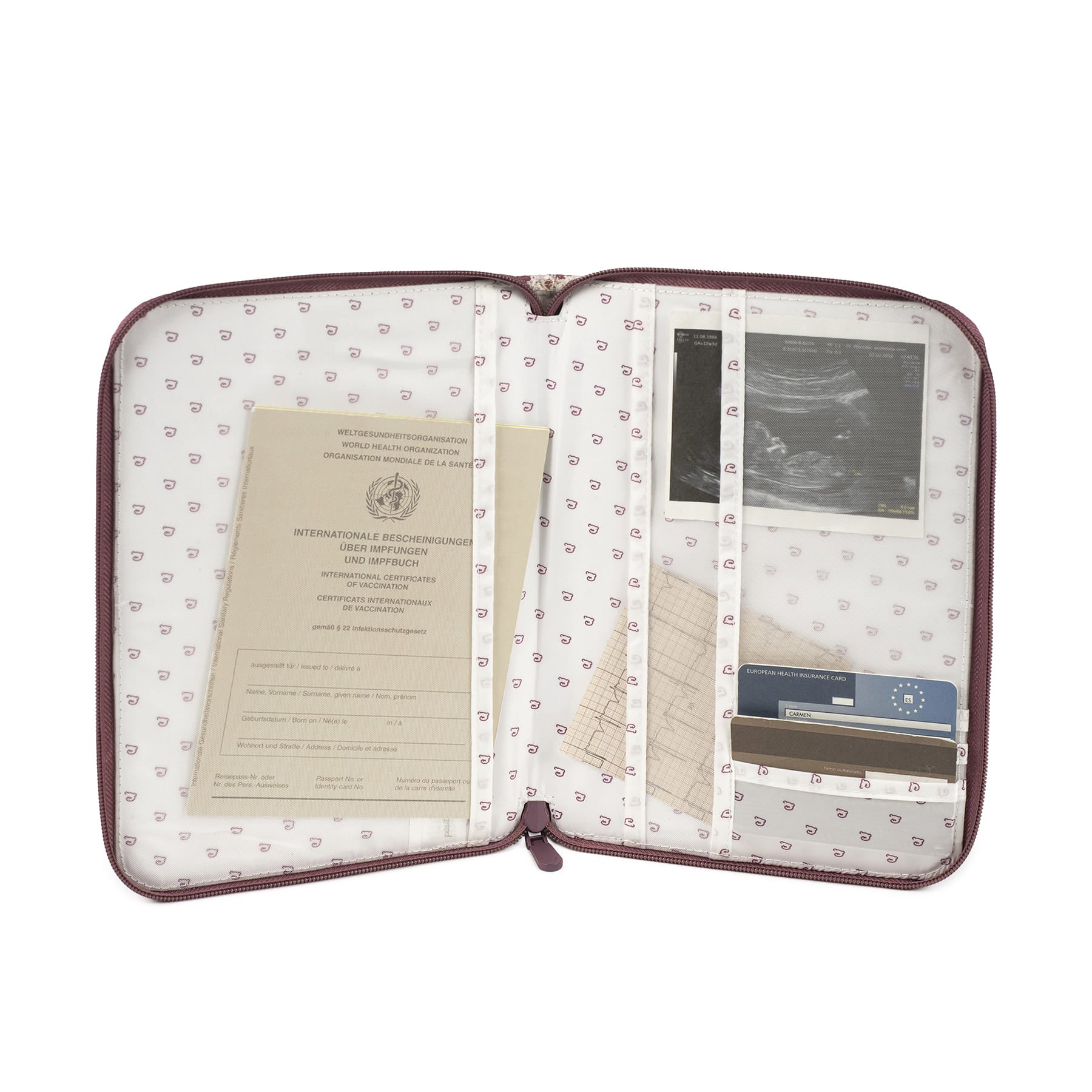 Bepakolt egészségügyi kiskönyv borító -  Cherry (Virágos)