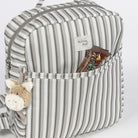 Gyerek hátizsák elülső rekesszel - Walking Mum Botton csíkos mintával