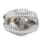 Gyerek hátizsák könnyen pakolható, cipzáras záródással - Walking Mum Botton kollekció, csíkos minta