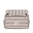 Hordozható textil székmagasító Sintra minta bézs színben összecsukott állapotban