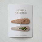 Lanika Atelier karácsonyi hajcsat - karácsonyfa mintával kézzel készült