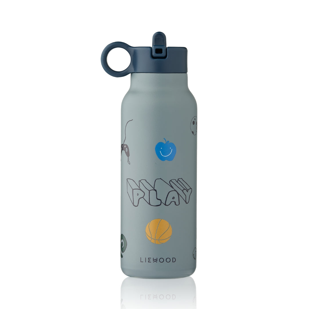 350 ml-es Liewood Falk rozsdamentes acél gyerek kulacs Play játékos mintával