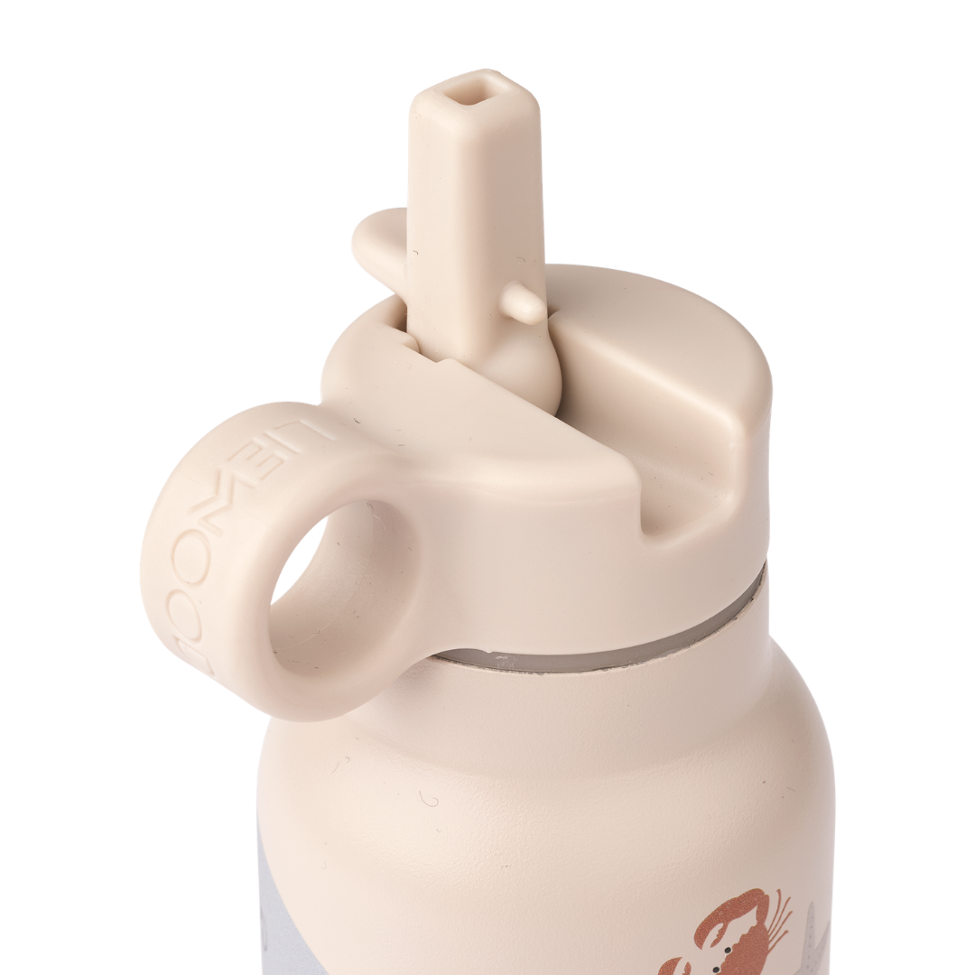 Liewood Falk kicsi gyerek kulacs (350 ml) közeli kép - tengeri állatkák