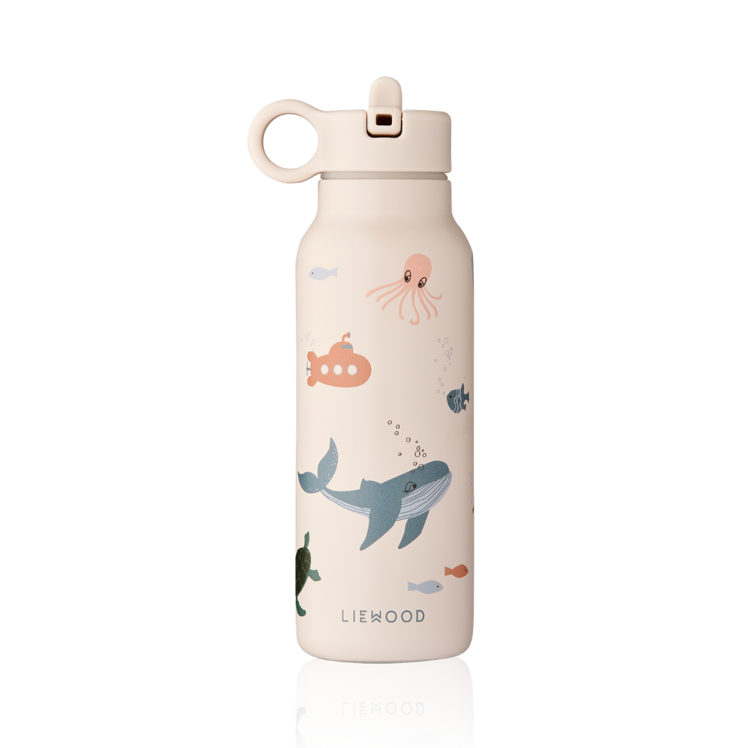 Liewood Falk kicsi gyerek kulacs (350 ml) - tengeri állatkák