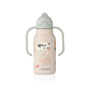 Liewood Kimmie gyerek szívószálas kulacs (250 ml) - farm, zárt kupakkal