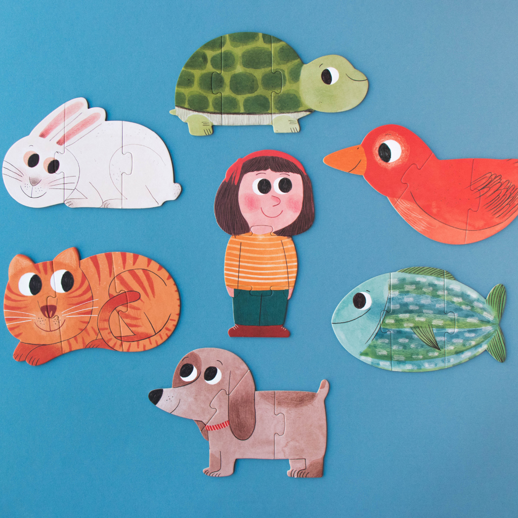 Szeretem az állatok puzzle játék gyerekeknek - progresszív kirakó - Pippadu