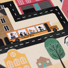 Londji A postás megfigyelési társasjáték részlet iskolabusszal