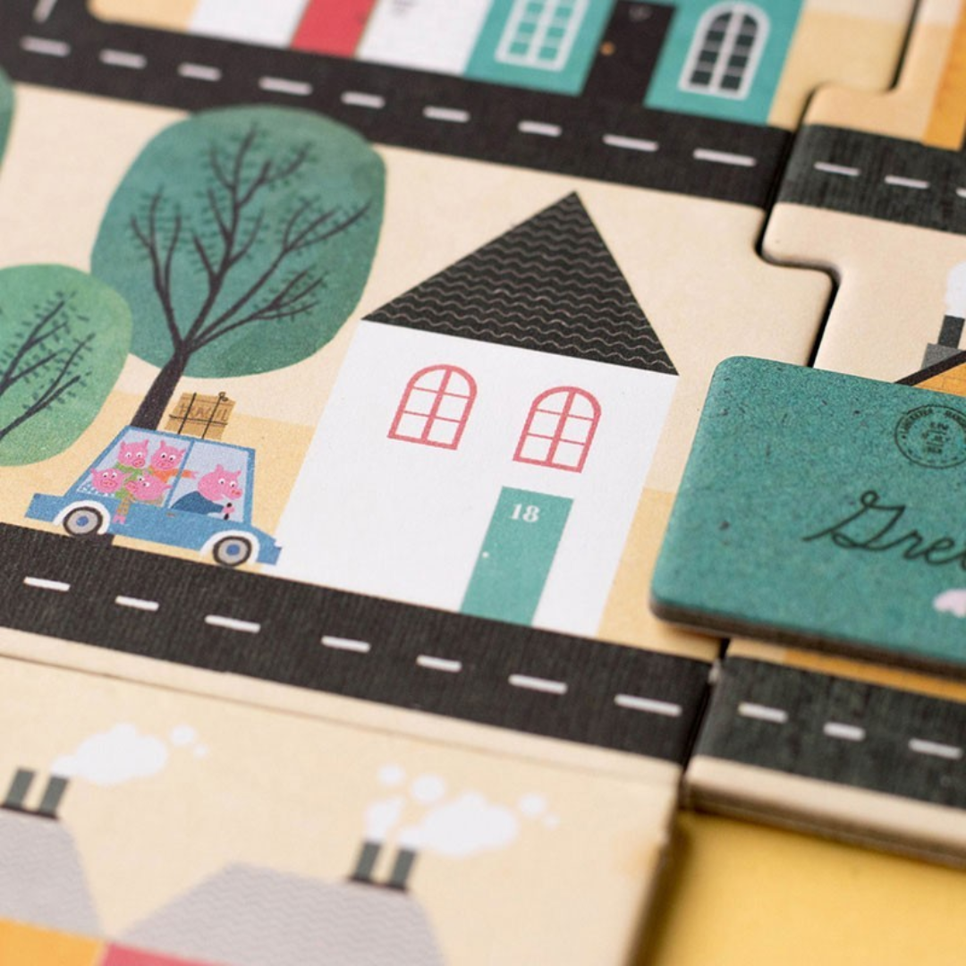 Londji A postás megfigyelő társasjáték kézbesítési kártyákkal