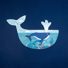 Londji puzzle - A kék mélység bálna 4 részes kirakó megfordítható