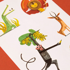 Londji Dzsungel gyerek tetoválás krokodil, majom és antilop mintákkal