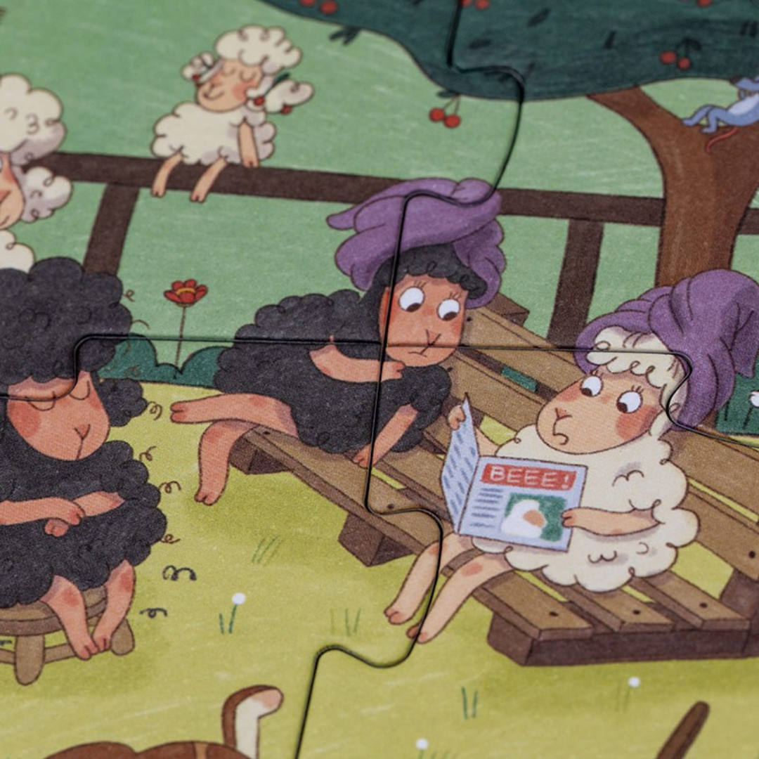 Londji Farmtasztikus kirakó részlet birkákkal a farmon