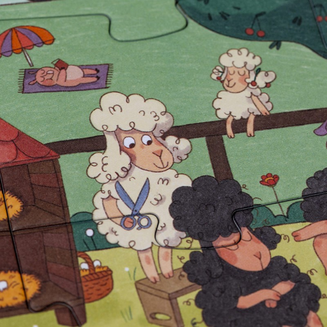 Londji Farmtasztikus kirakó 3 éves kortól - részlet birka nyírással