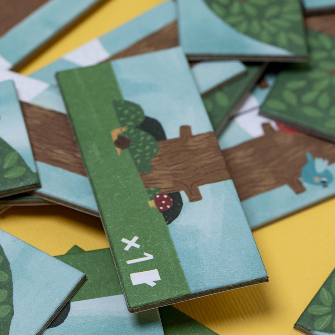 Fatörzs játékelemek a Londji Csip, csip építkezős mini társasjátékból