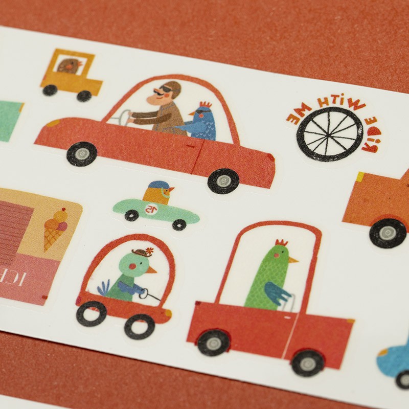 Londji Tütű lemosható gyerek tetoválás autó és jármű mintákkal