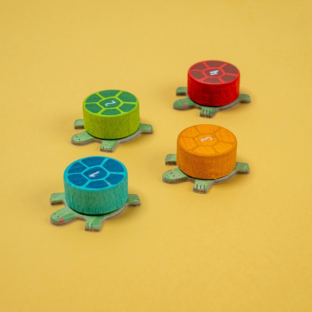 Londji Vigyázz, kész… Rajt! kooperatív társasjáték számozott teknős korongok