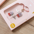 Luciole et Petit Pois ajándékcsomag Buborék: hajcsatok és pillangós karkötő