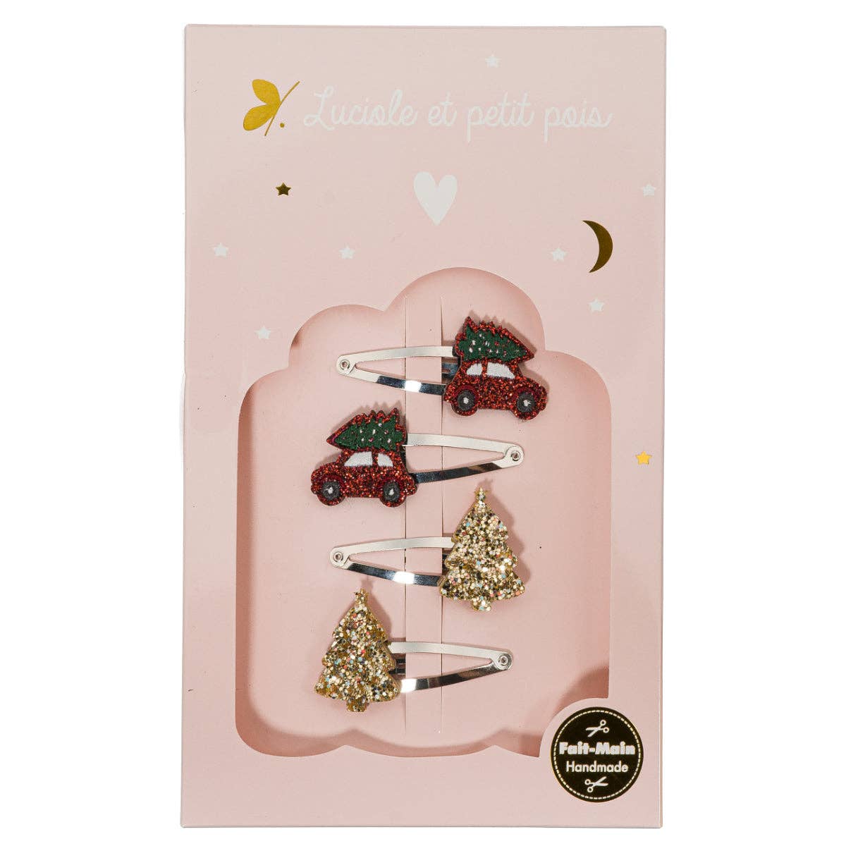 Luciole et Petit Pois ajándékdoboz hajcsatokkal - Karácsonyi utazás