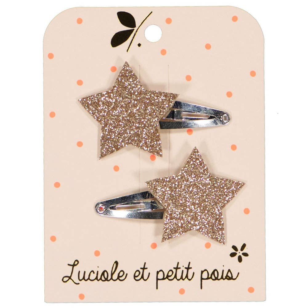 Luciole et Petit Pois hajcsat - arany csillag (2 db)