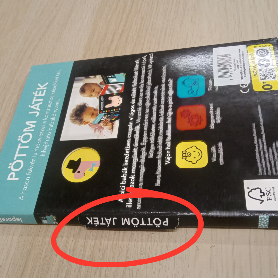Outlet: Pöttöm játék - Babamóka hason fekve - Leporelló