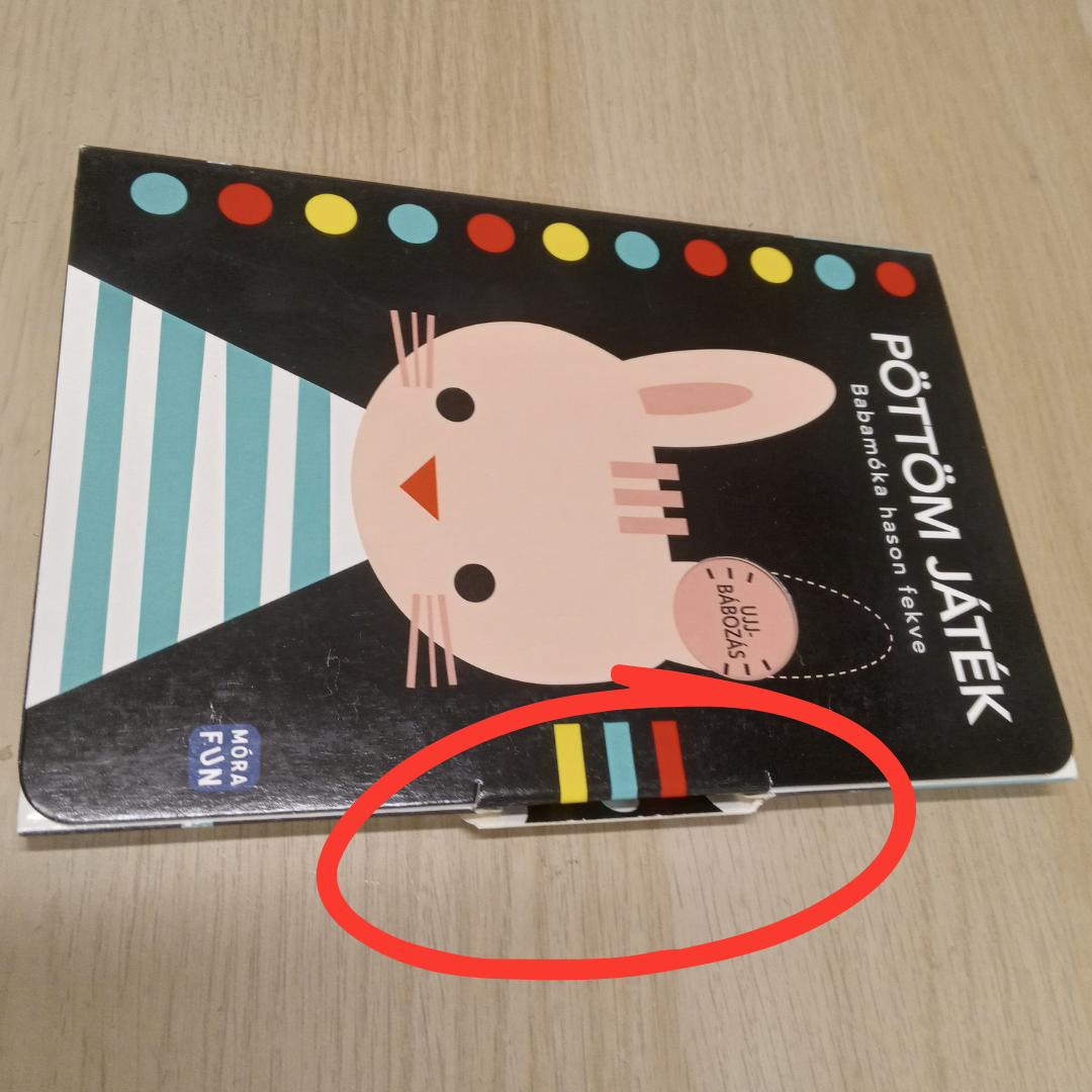 Outlet: Pöttöm játék - Babamóka hason fekve - Leporelló