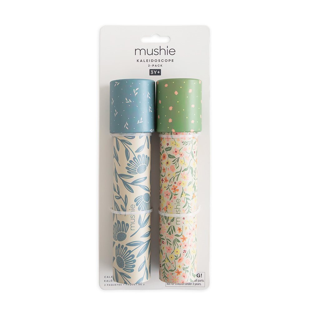 Mushie kaleidoszkóp (2 db) csomagolásban virágos mintával
