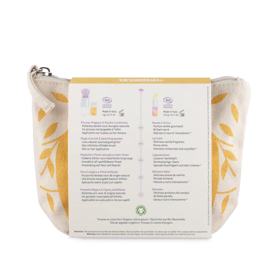 Namaki Csillámróka neszesszer arany hátoldala termékleírással