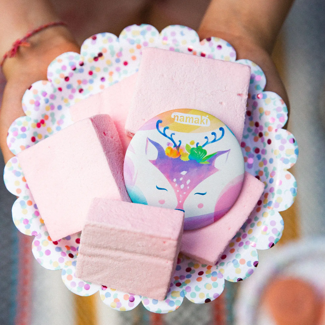 Namaki gyerek sminktükör – őzike mintás, kerek, gyerekbarát méret