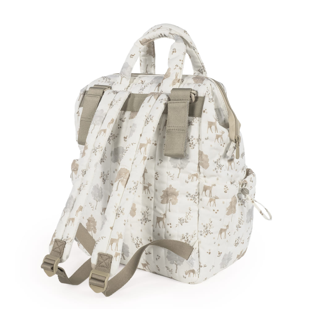 Pasito a Pasito pelenkázó hátizsák őzike mintával, babakocsira könnyen rögzíthető