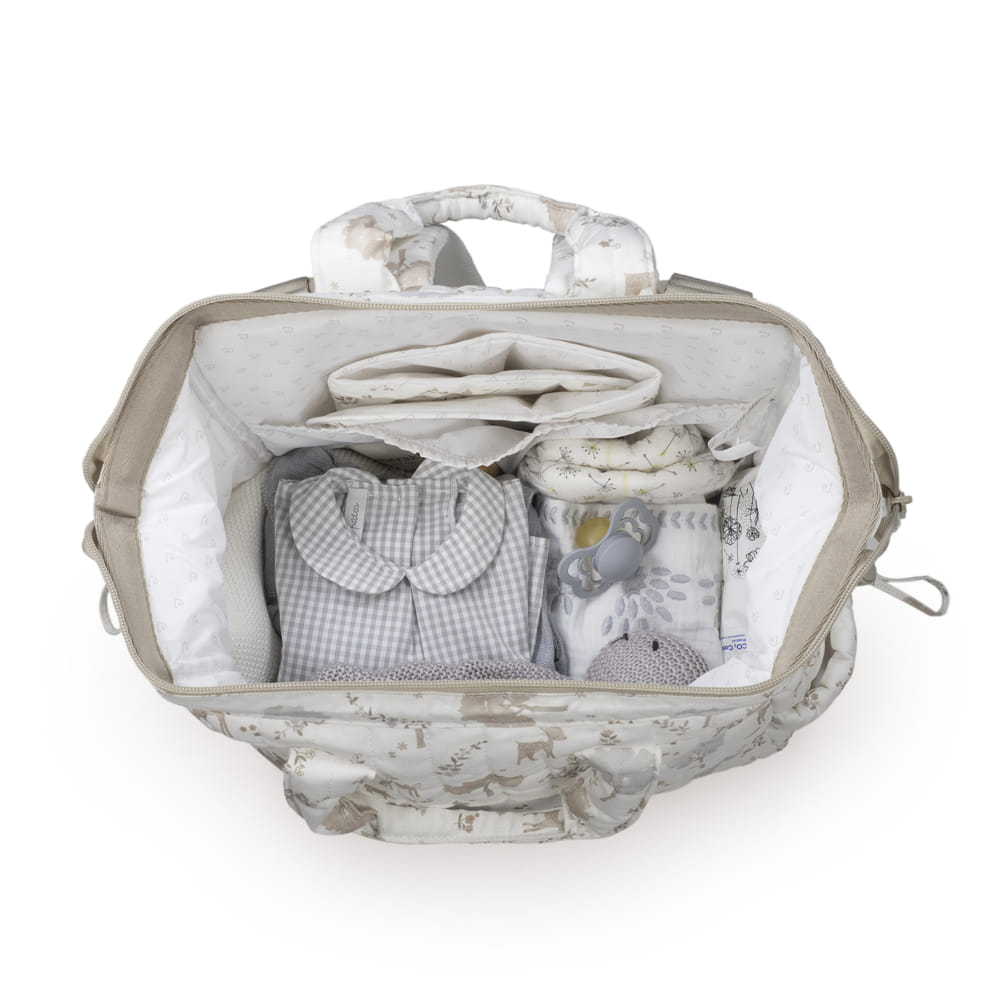 Átláthatóan rendszerezhető pelenkázó hátizsák a Pasito a Pasito márkától