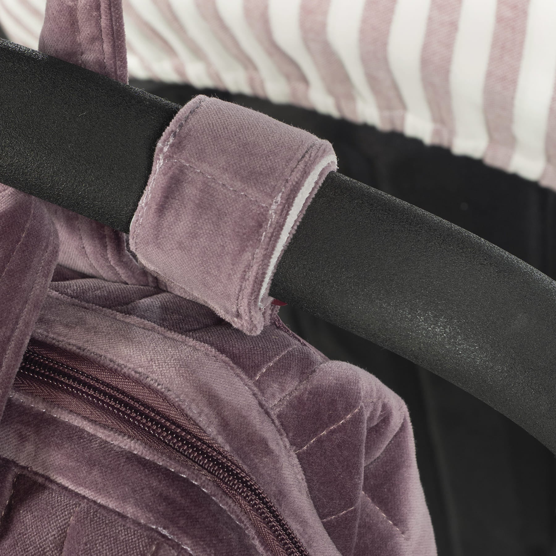 Pamut bársony pelenkázó hátizsák, egyszerűen rögzíthető babakocsira