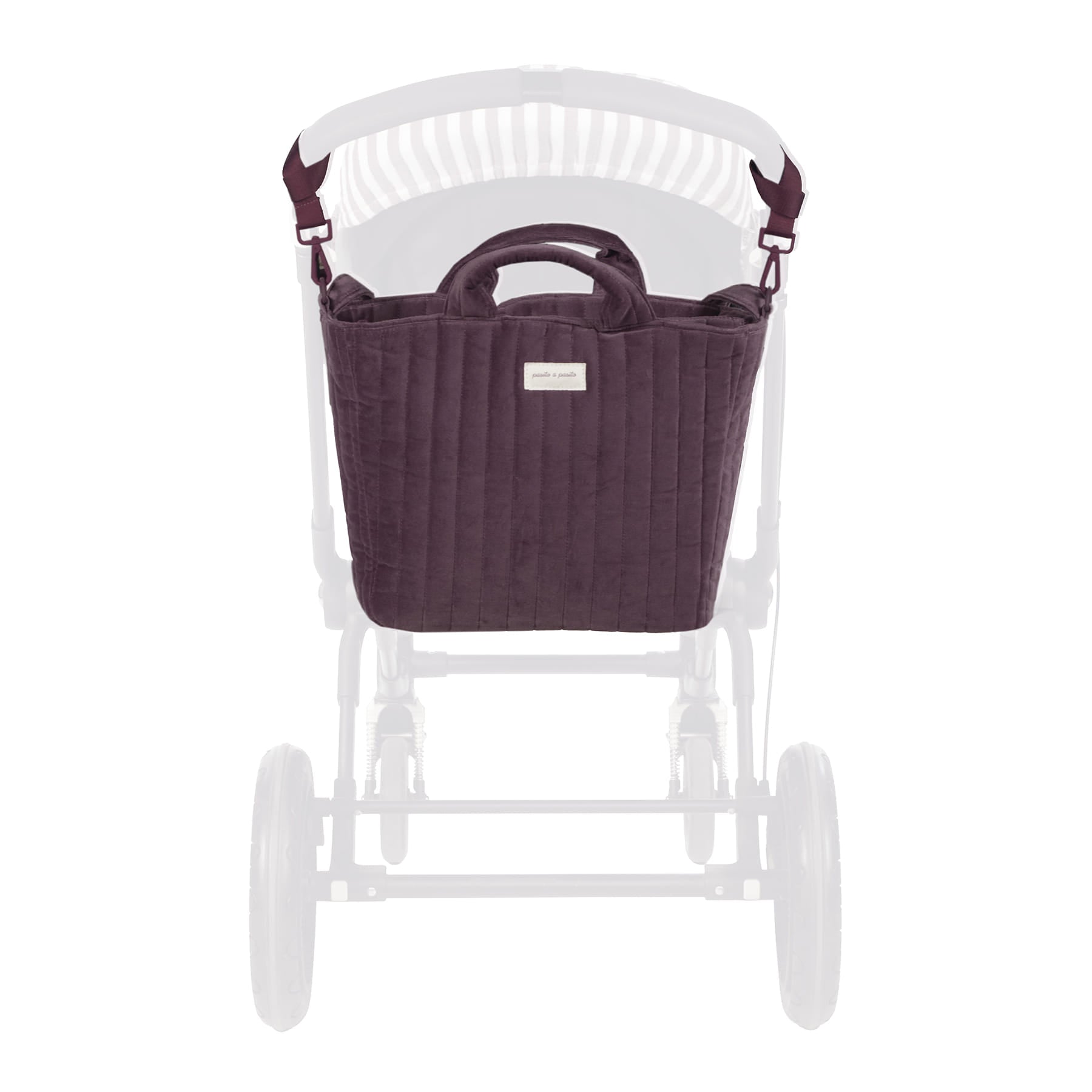 Babakocsira egyszerűen rögzíhető pelenkázó táska kezelt bársony pamutból, vízálló