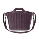 Bársony pelenkázó táska rövid és hosszú fülekkel, akár válltáskaként is funkcionál, babakocsira is könnyen rögzíthető