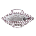 Csíkos pelenkázó táska - könnyen átlátható rendszer, jól pakolható zsebek