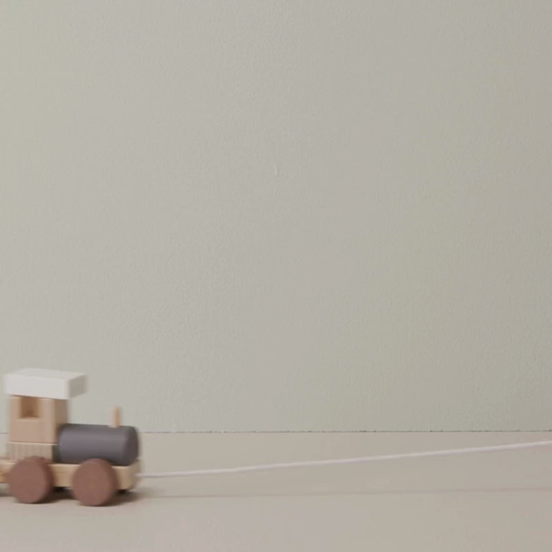 Kid's Concept - Kid's Base - Fa vonat építő blokkokkal