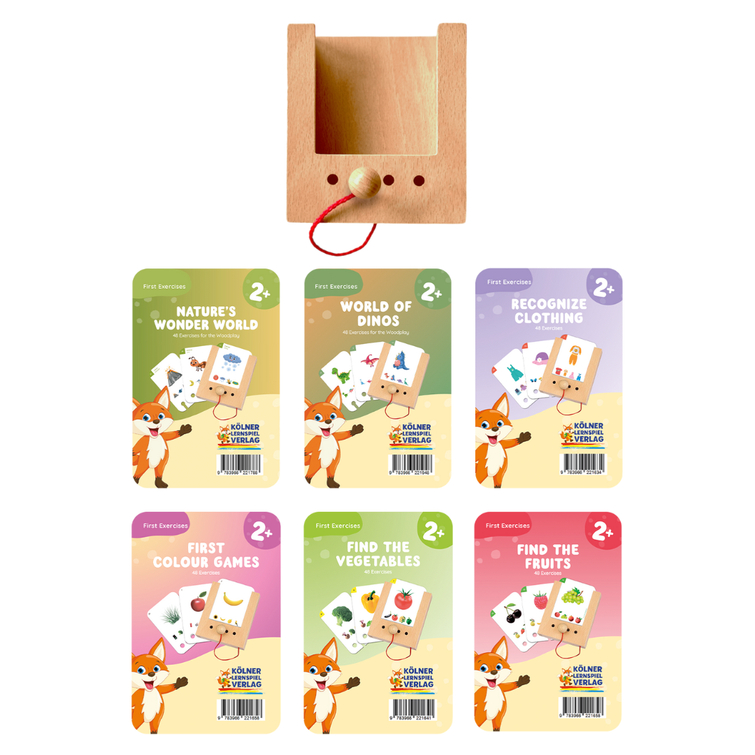 Puncho fa tanulódoboz + 6 kártyacsomag - 2 éves kortól