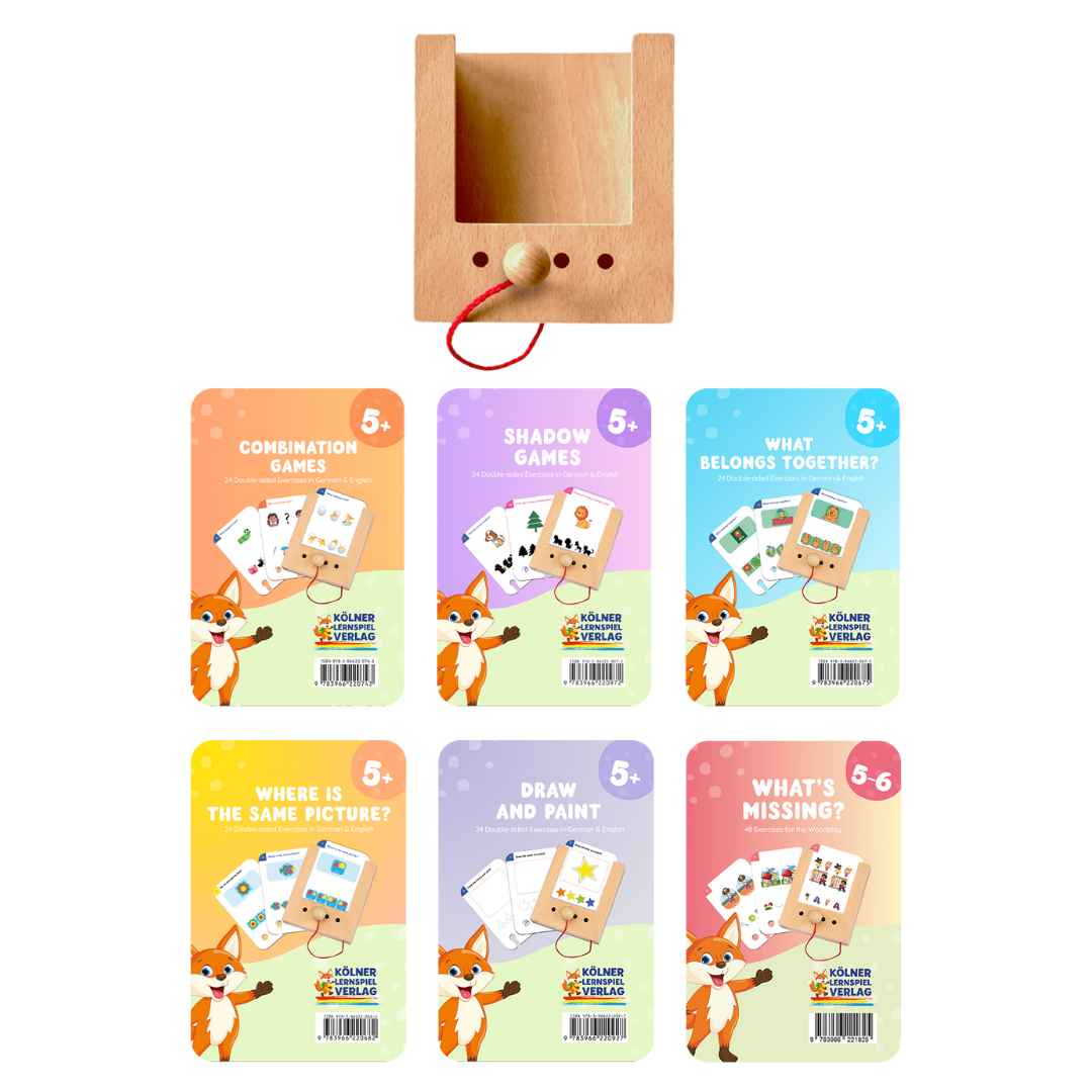 Puncho fa tanulódoboz + 6 kártyacsomag - 5 éves kortól