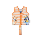 Swim Essentials Bluey és Bingo mintás narancssárga-fehér csíkos gyerek neoprén úszómellény.