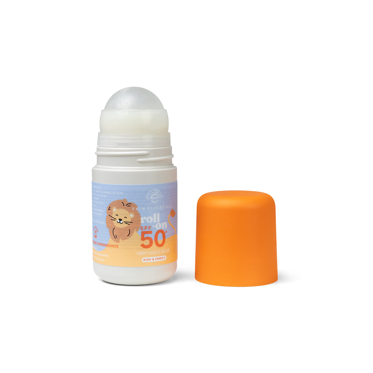Nyitott Swim Essentials roll-on naptej, ami egyszerű és maszatmentes felvitelt tesz lehetővé.