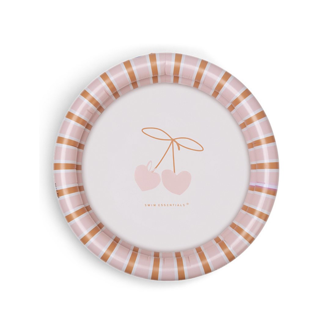 Swim Essentials gyerek medence (100 cm) - szíves cseresznye mintával a közepén, felülnézet