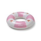 Swim Essentials rózsaszín-fehér csíkos gyerek úszógumi narancssárga szívecskékkel és Summer felirattal.