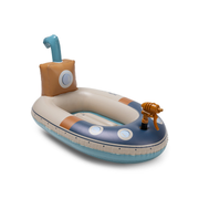 Swim Essentials bézs-kék tengeralattjáró alakú hajós úszógumi periszkóppal és vízipisztollyal.