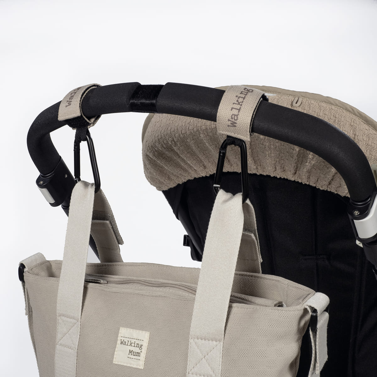 Univerzális babakocsi akasztó - Eco Mum (Bézs)