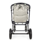 Babakocsira könnyen rögzíthető pelenkázó táska virágos mintával, menta árnyalatban