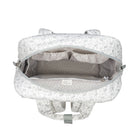 Virágos mintával ellátott menta pelenkázó hátizsák 4 belső és 3 külsőm zsebbel a könnyű rendszerezés érdekében