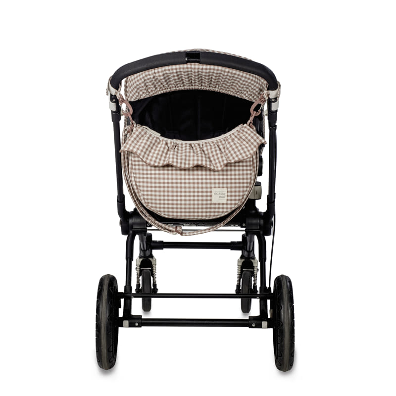 Walking Mum Praliné rózsaszín kockás gondola pelenkázó táska babakocsin