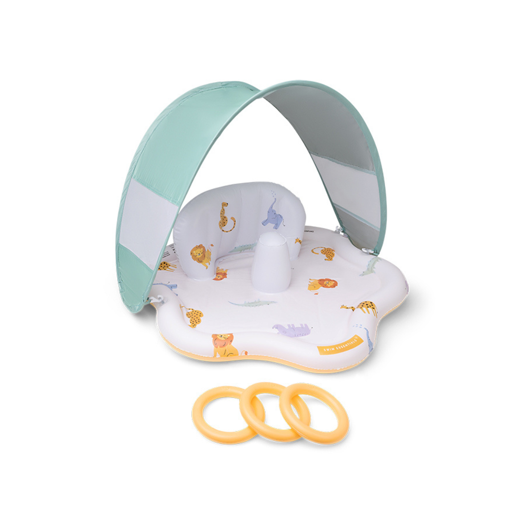 Swim Essentials vadon mintás napvédős strand játszószőnyeg és vízpermetező kismedence