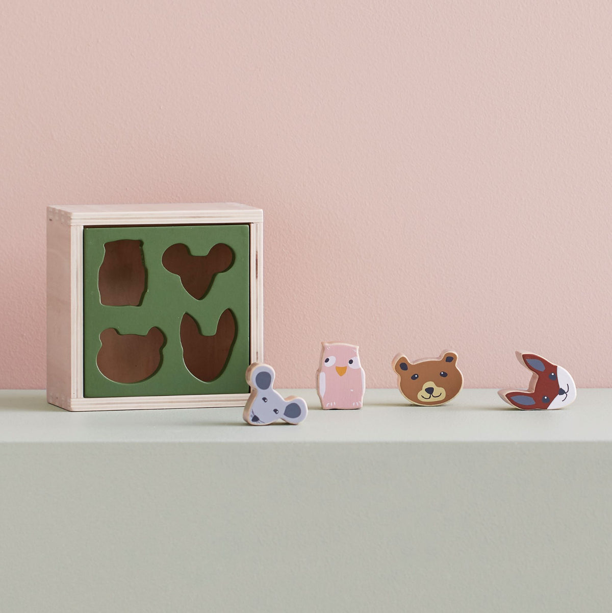 Egér, bagoly, mackó, róka állatos formák formabedobó játék - pippadu - Kid's Concept