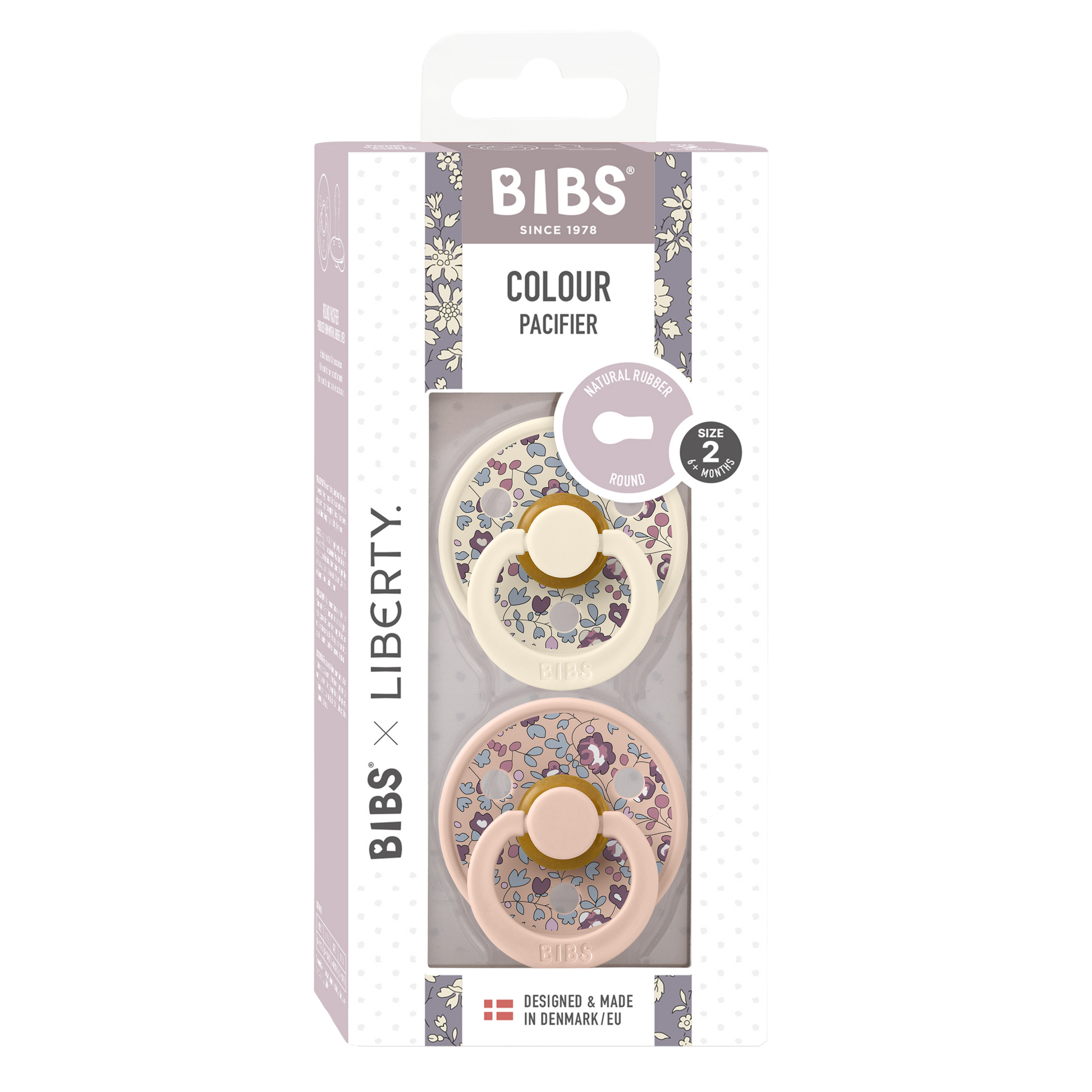 BIBS × LIBERTY Colour cumik Eloise - púderrózsaszín mix csomagolás - pippadu