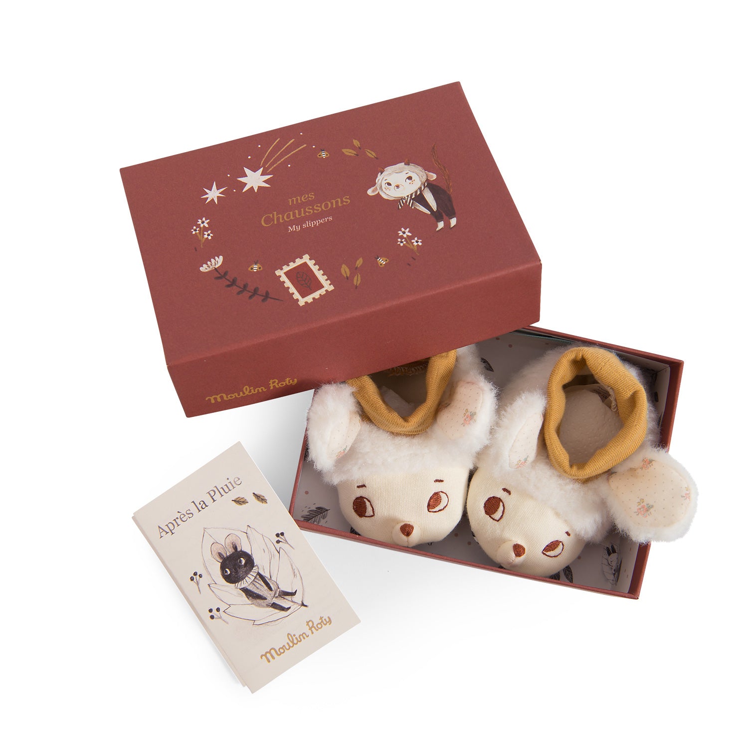 Moulin Roty - Eső után - Babacipő - bárányos mintás - pippadu